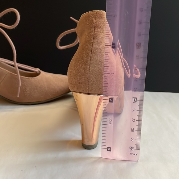 2 for $68 - Size 5.5 (36) Genuine Suede Leather - Ankle Tie Pumps - Picture 4 of 10